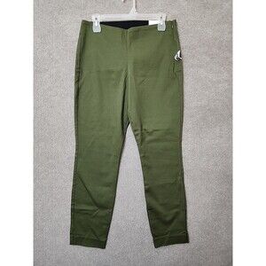 Old Navy WOW Skinny Ankle Dress Pants Womens 8 Olive Green Side Zip Stretch NEW